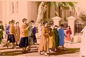 SAINT DE DENIS DU SIG 15 AOUT 1955 PROCESSION HOMMAGE A LA VIERGE